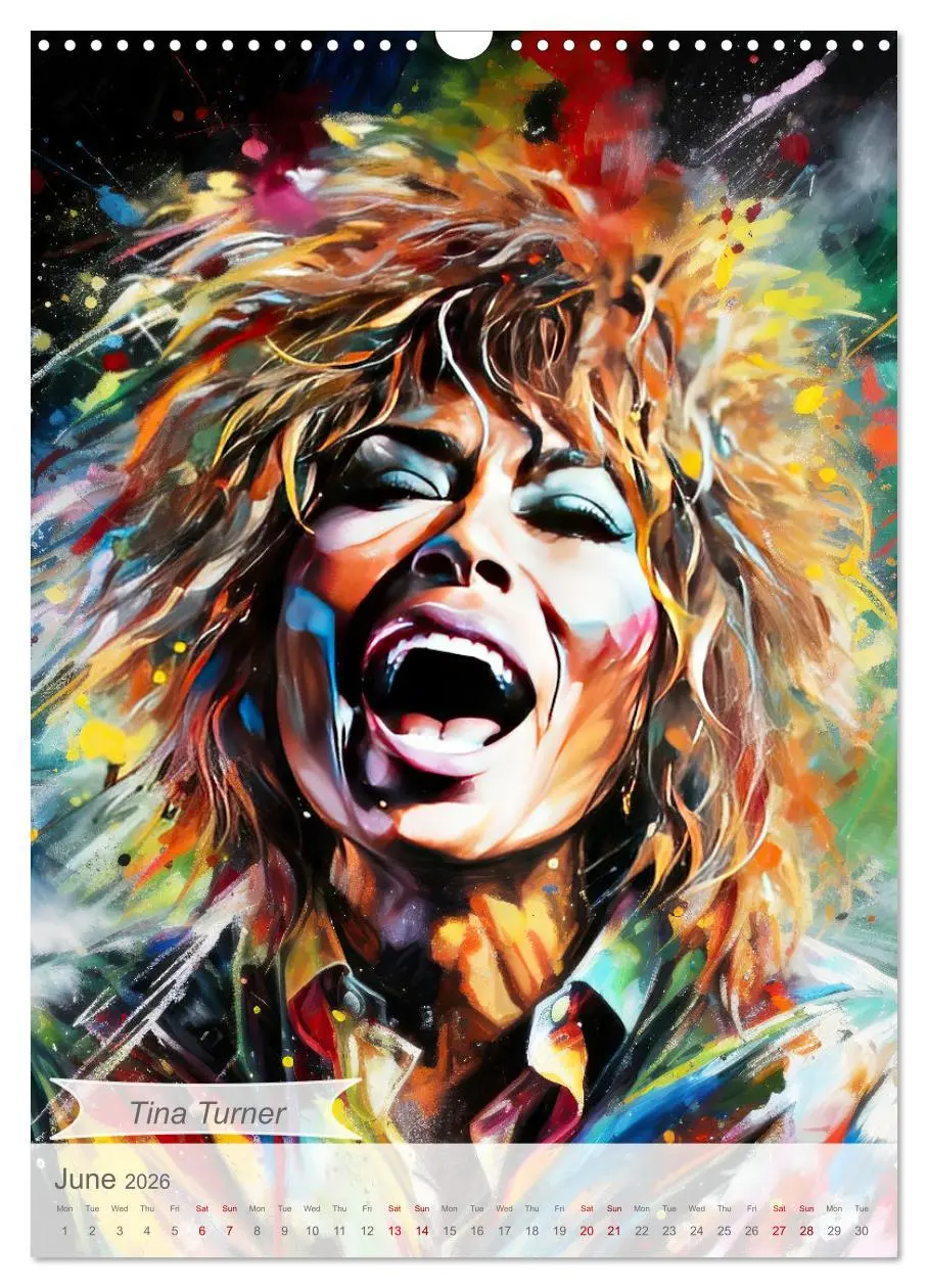 Bild: 9783516533743 | Music legends in magic art (Wall Calendar 2026 DIN A3 portrait),...