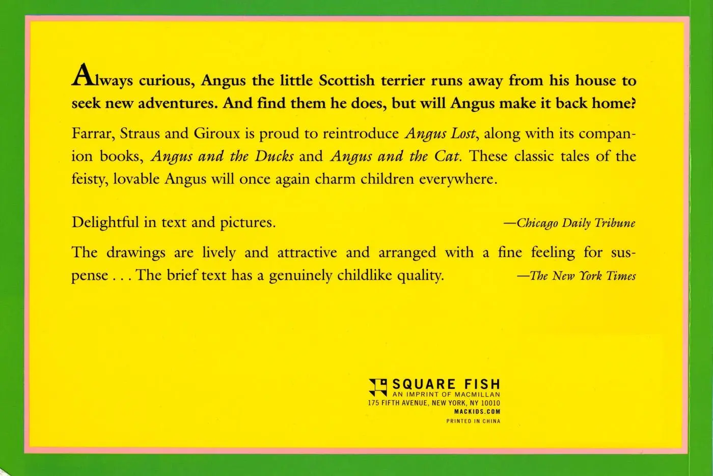 Rückseite: 9780374403843 | Angus Lost | Marjorie Flack | Taschenbuch | Kartoniert / Broschiert