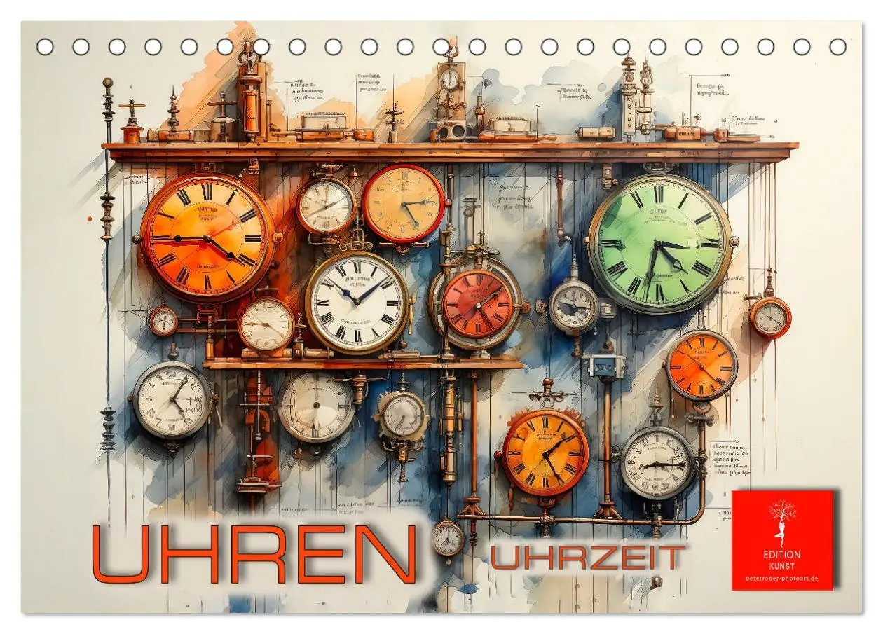 Cover: 9783457503843 | Uhren Uhrzeit (Tischkalender 2026 DIN A5 quer), CALVENDO...