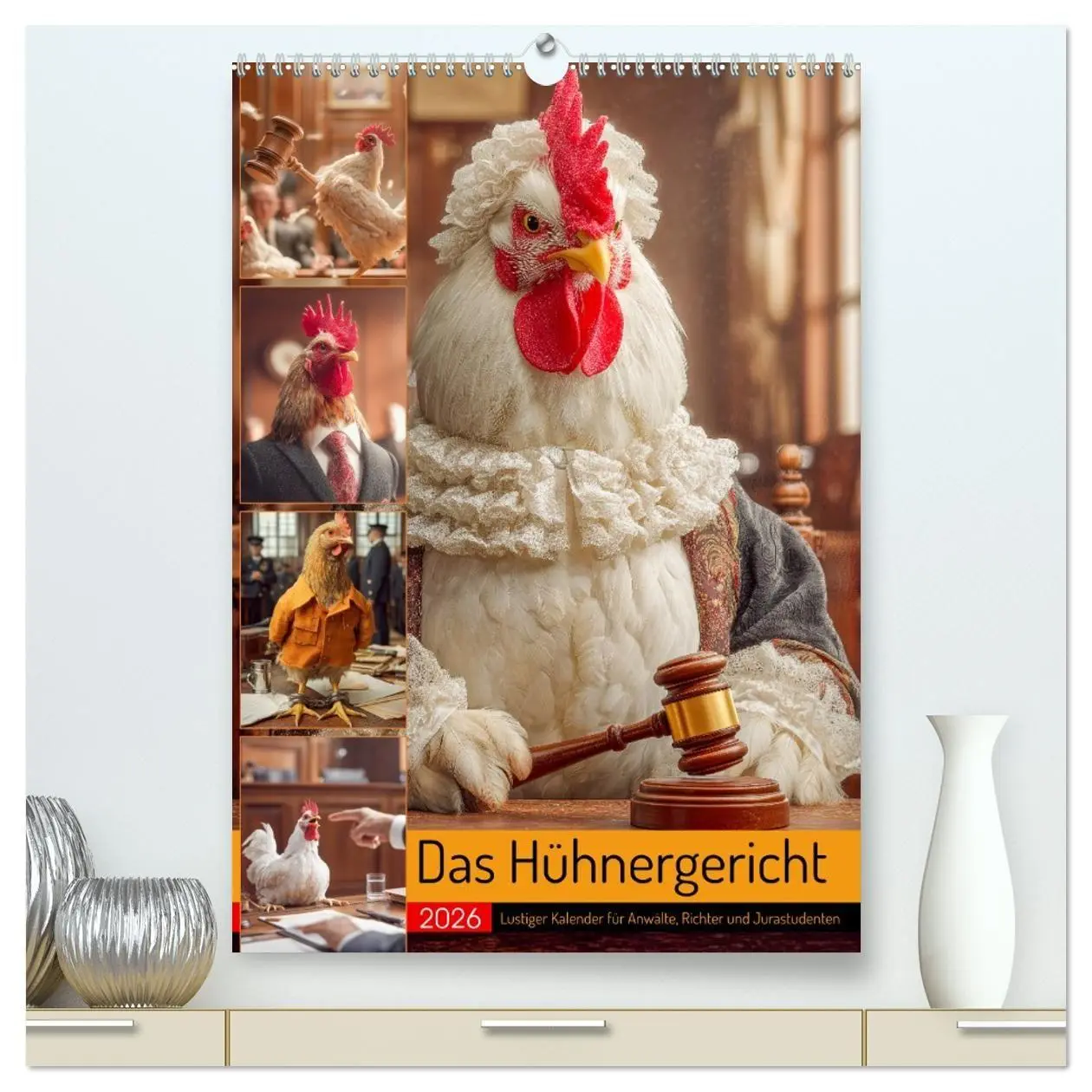 Cover: 9783516693843 | Das Hühnergericht - Lustiger Kalender für Anwälte, Richter und...