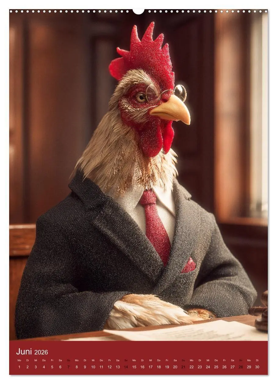 Bild: 9783516693843 | Das Hühnergericht - Lustiger Kalender für Anwälte, Richter und...