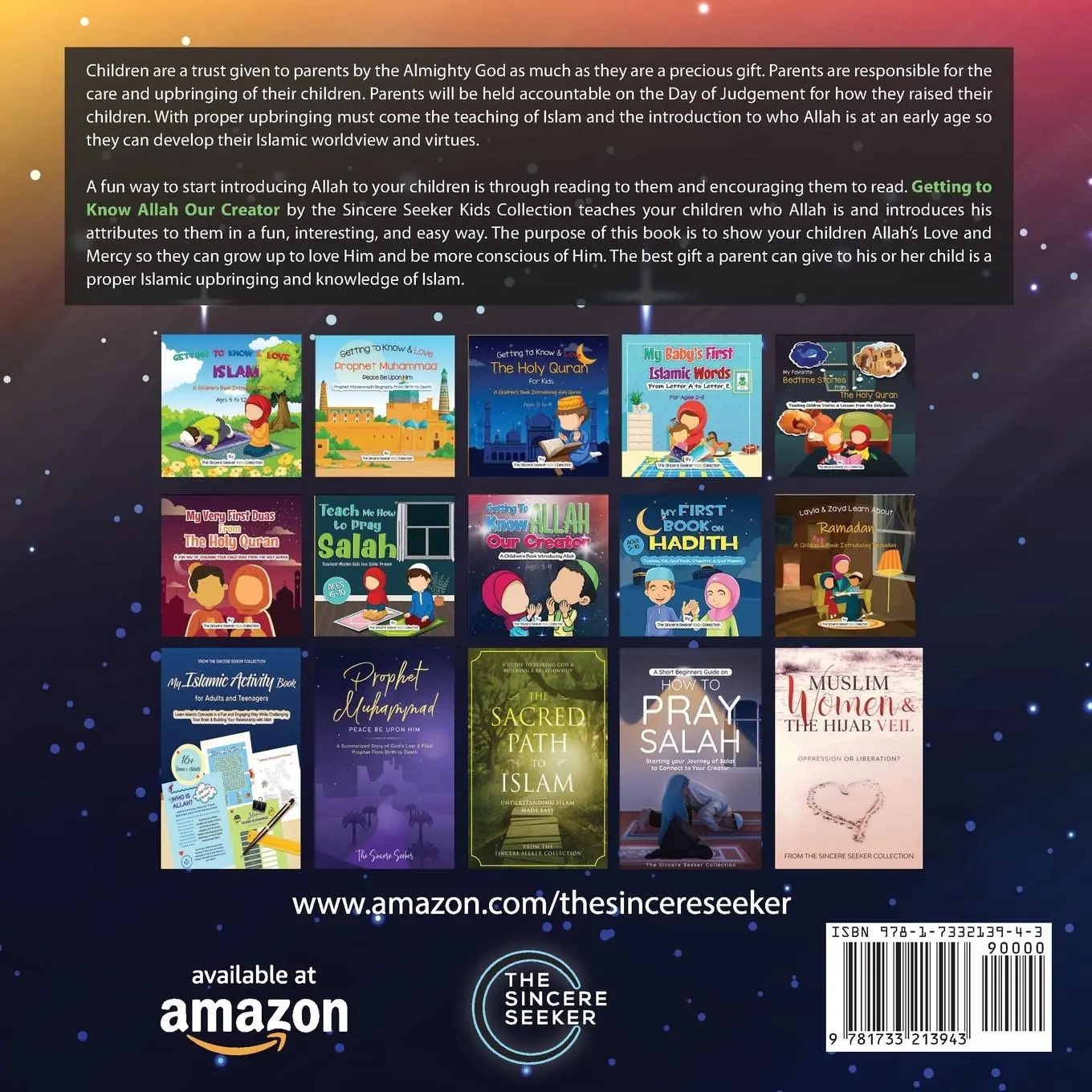 Rückseite: 9781733213943 | Getting to know Allah Our Creator | The Sincere Seeker Collection
