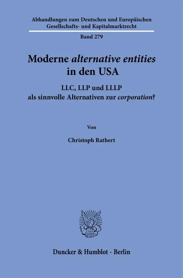 Moderne alternative entities in den USA
