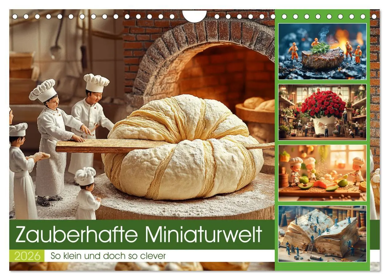 Cover: 9783457283943 | Zauberhafte Miniaturwelt (Wandkalender 2026 DIN A4 quer), CALVENDO...