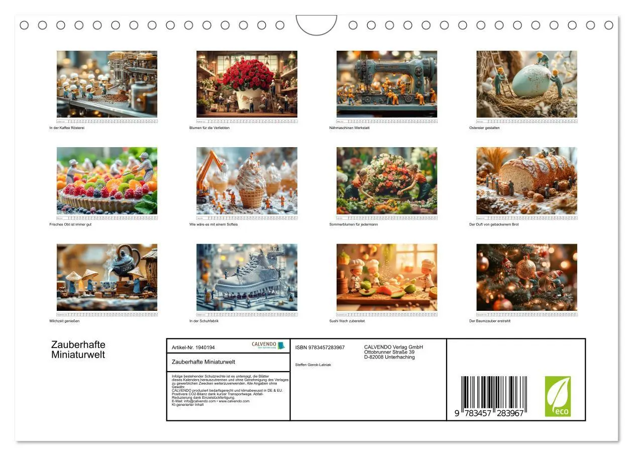Bild: 9783457283943 | Zauberhafte Miniaturwelt (Wandkalender 2026 DIN A4 quer), CALVENDO...