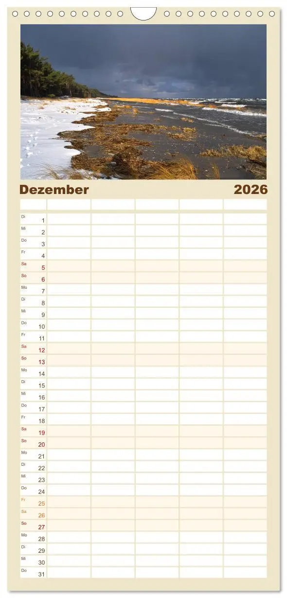 Bild: 9783516513943 | Familienplaner 2026 - Usedomfotos mit 5 Spalten (Wandkalender, 21 x...