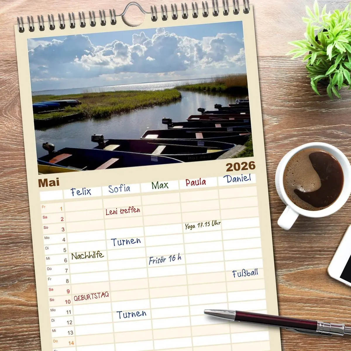 Bild: 9783516513943 | Familienplaner 2026 - Usedomfotos mit 5 Spalten (Wandkalender, 21 x...