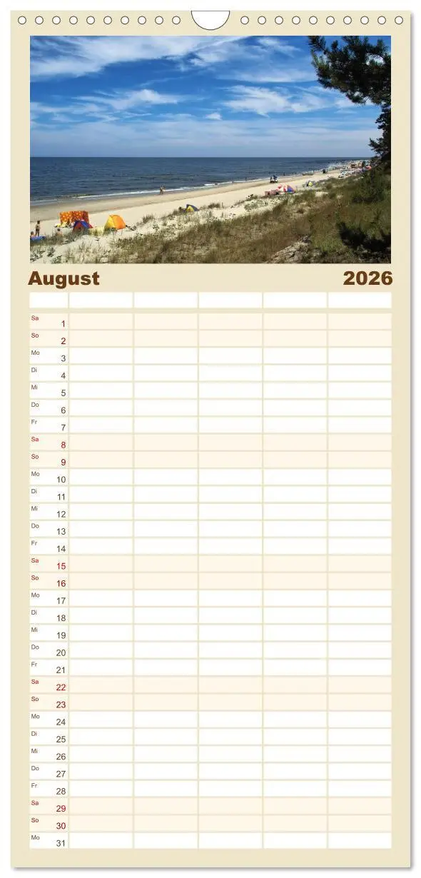 Bild: 9783516513943 | Familienplaner 2026 - Usedomfotos mit 5 Spalten (Wandkalender, 21 x...