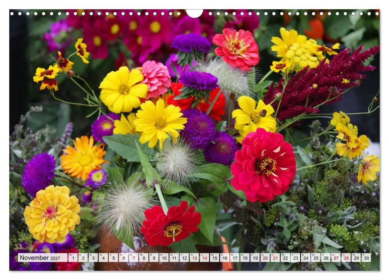 Bild: 9783516753943 | Blumen, bunt gemischt (Wandkalender 2027 DIN A3 quer), CALVENDO...