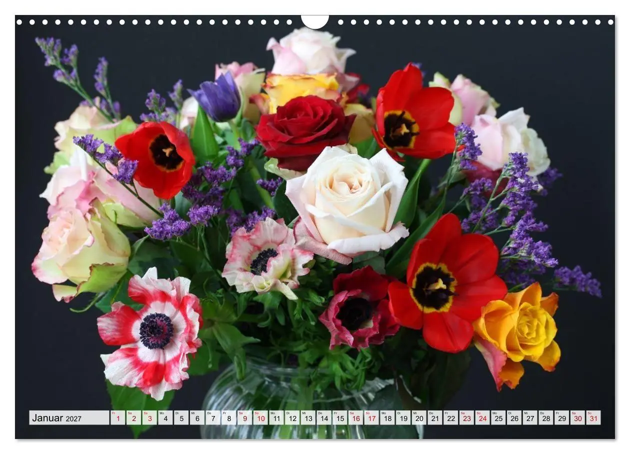 Bild: 9783516753943 | Blumen, bunt gemischt (Wandkalender 2027 DIN A3 quer), CALVENDO...