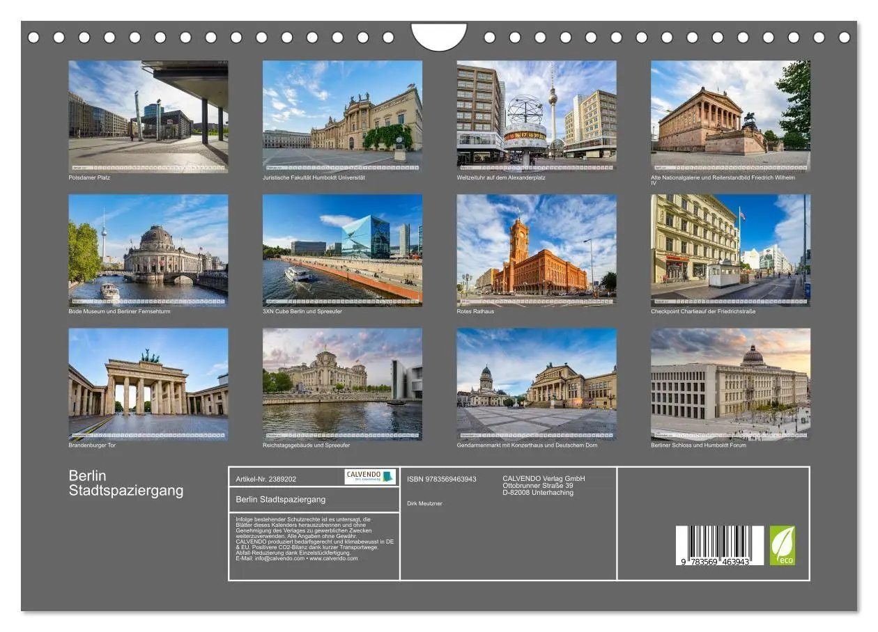 Bild: 9783569463943 | Berlin Stadtspaziergang (Wandkalender 2027 DIN A4 quer), CALVENDO...