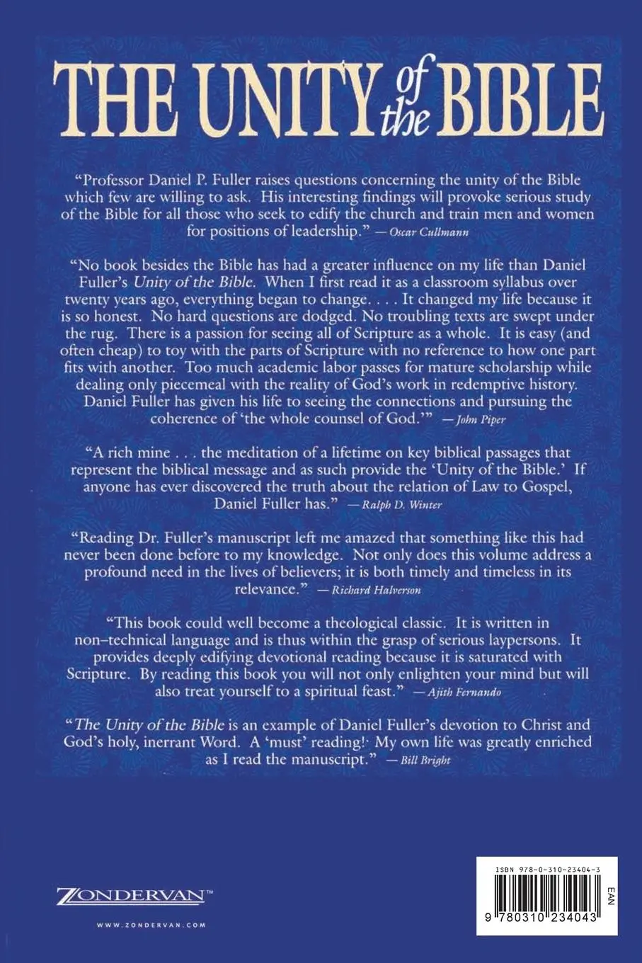 Rückseite: 9780310234043 | The Unity of the Bible | Unfolding God's Plan for Humanity | Fuller