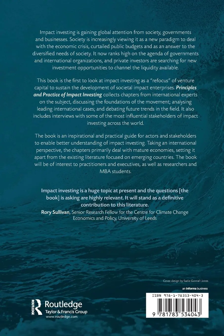 Rückseite: 9781783534043 | Principles and Practice of Impact Investing | A Catalytic Revolution