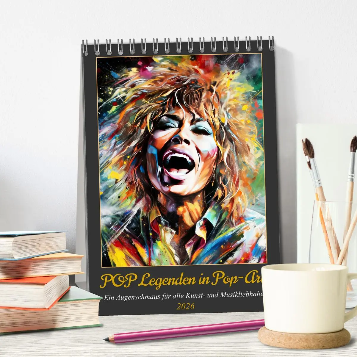 Bild: 9783516264043 | POP Legenden in Pop-Art (Tischkalender 2026 DIN A5 hoch), CALVENDO...