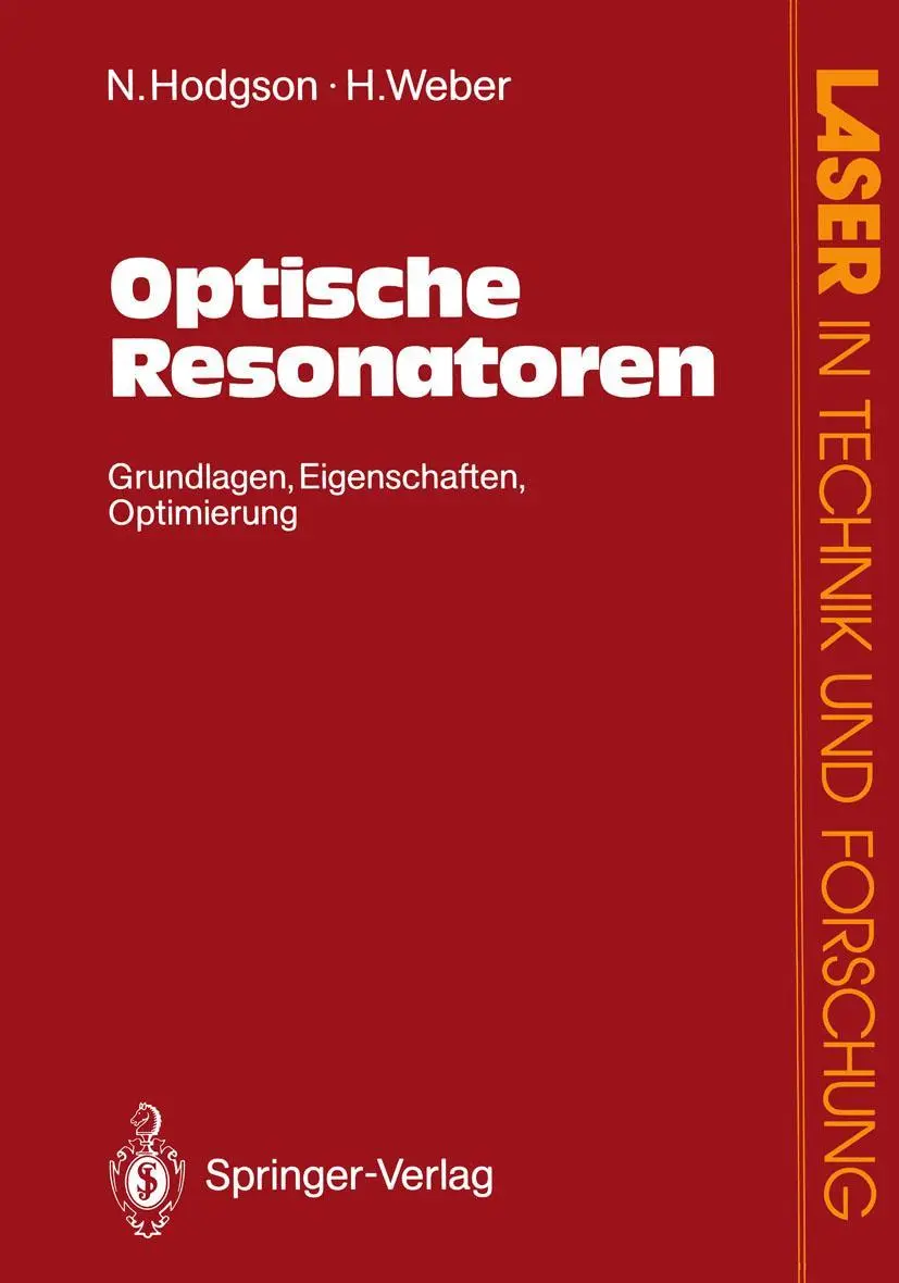 Cover: 9783540544043 | Optische Resonatoren | Grundlagen · Eigenschaften Optimierung | Buch