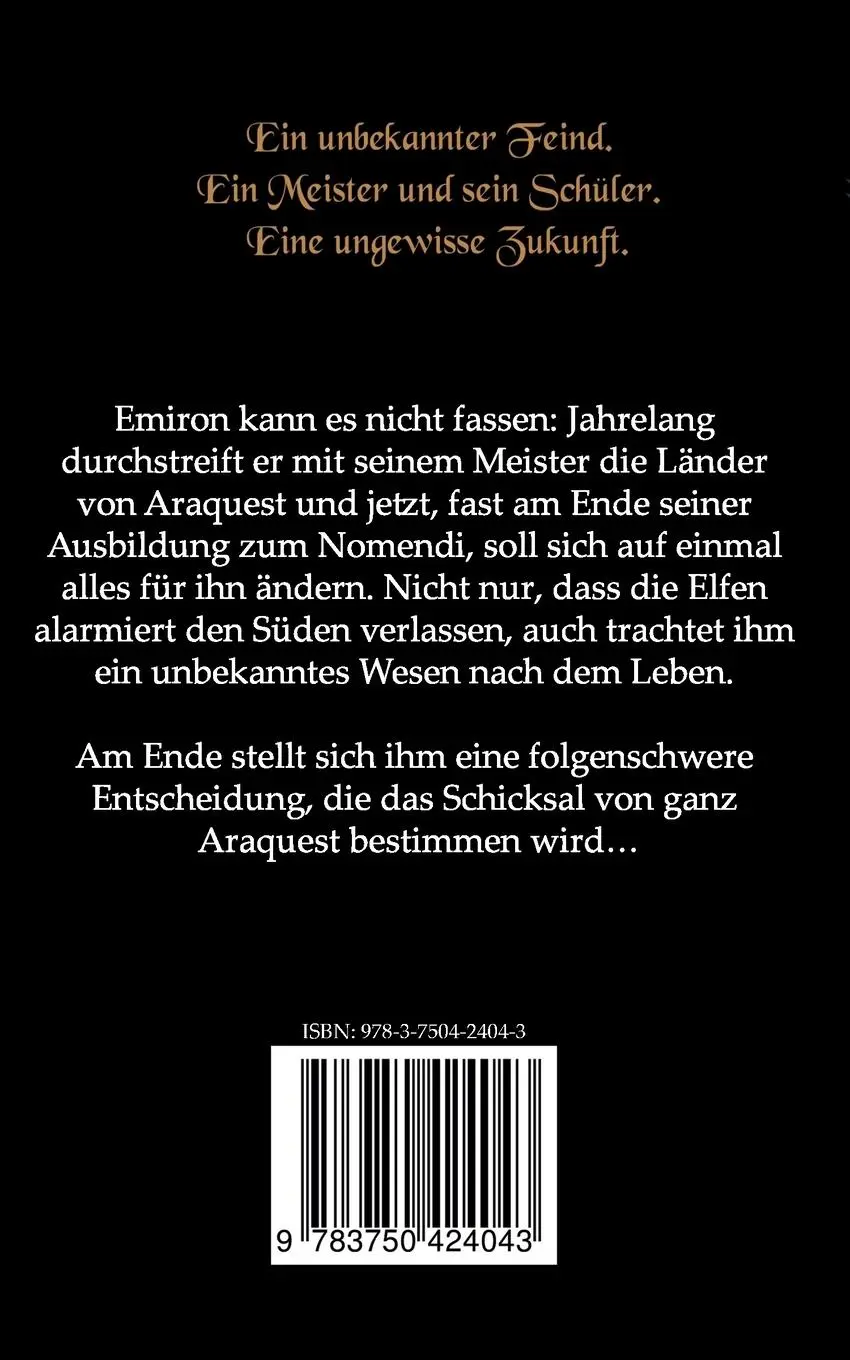 Rückseite: 9783750424043 | Das Schicksal von Araquest | Dunkle Schatten | Cedrik Ferner | Buch