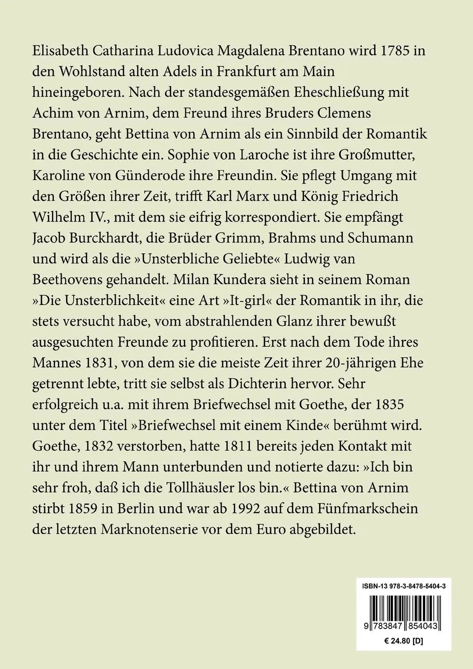 Rückseite: 9783847854043 | Goethes Briefwechsel mit einem Kinde (Großdruck) | Seinem Denkmal