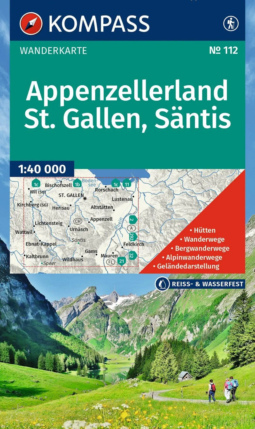 Cover: 9783991544043 | KOMPASS Wanderkarte 112 Appenzellerland, St. Gallen, Säntis 1:40.000