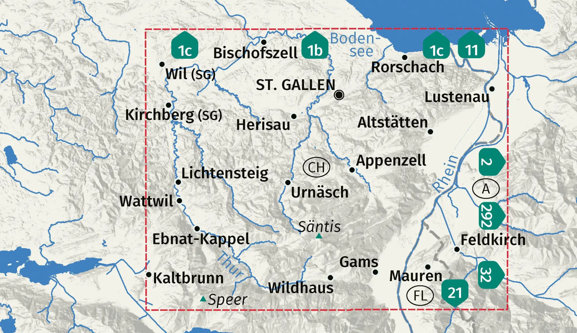 Bild: 9783991544043 | KOMPASS Wanderkarte 112 Appenzellerland, St. Gallen, Säntis 1:40.000