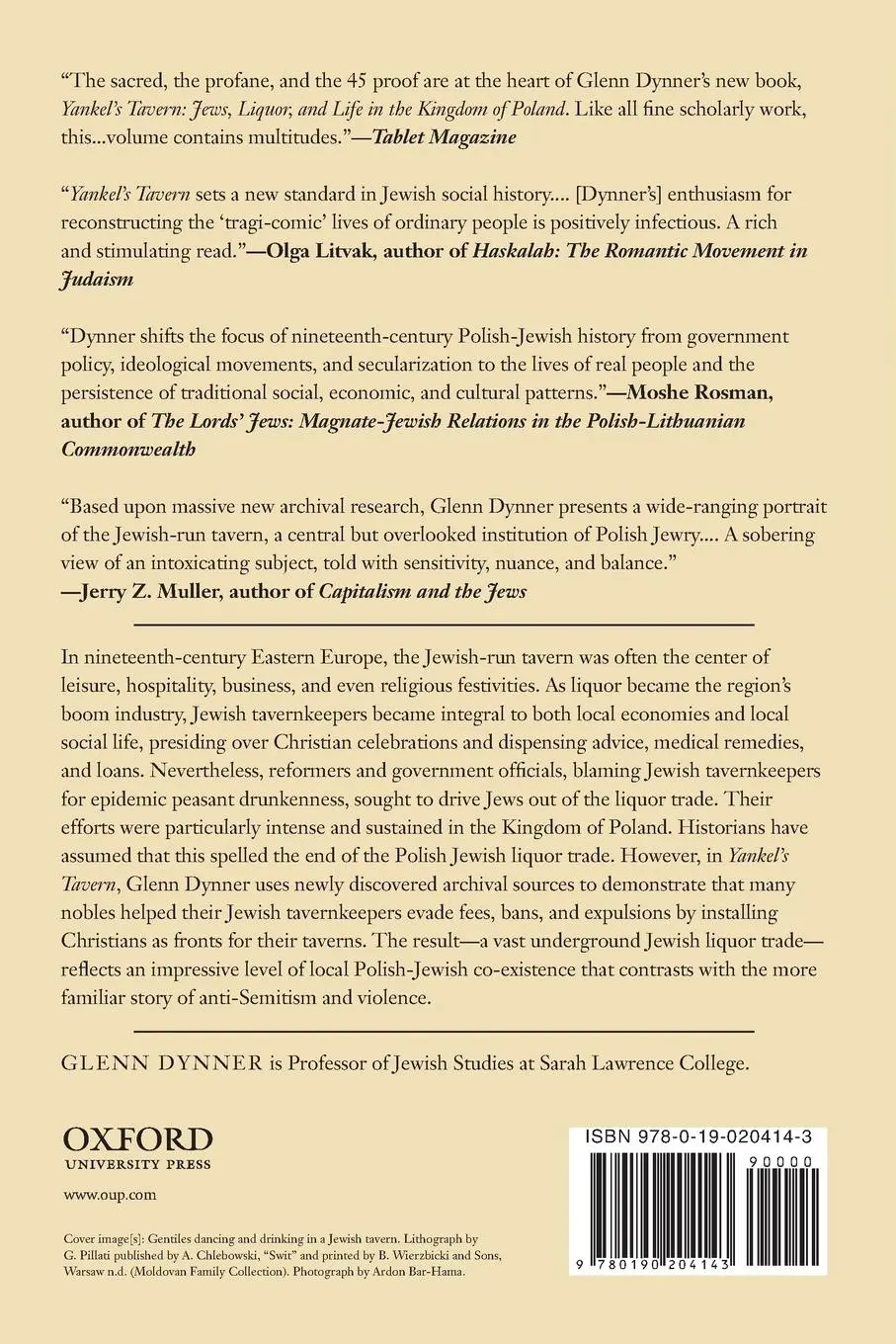 Rückseite: 9780190204143 | Yankel's Tavern | Jews, Liquor, and Life in the Kingdom of Poland