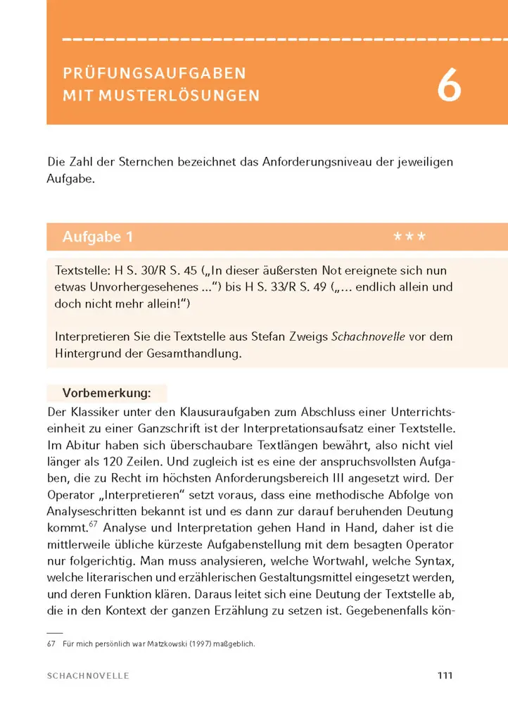 Bild: 9783129304143 | Schachnovelle von Stefan Zweig | Textanalyse und Interpretation | Buch