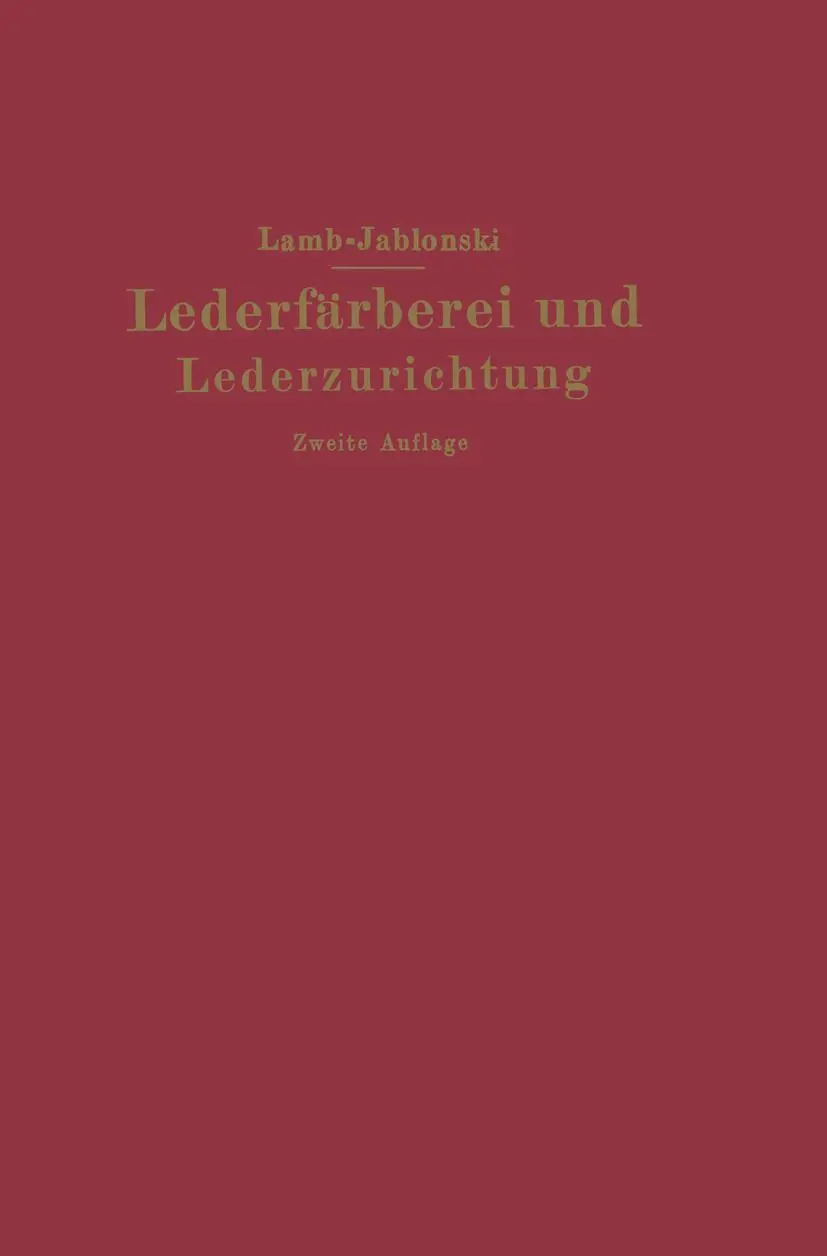 Cover: 9783642504143 | Lederfärberei und Lederzurichtung | Ludwig Jablonski (u. a.) | Buch