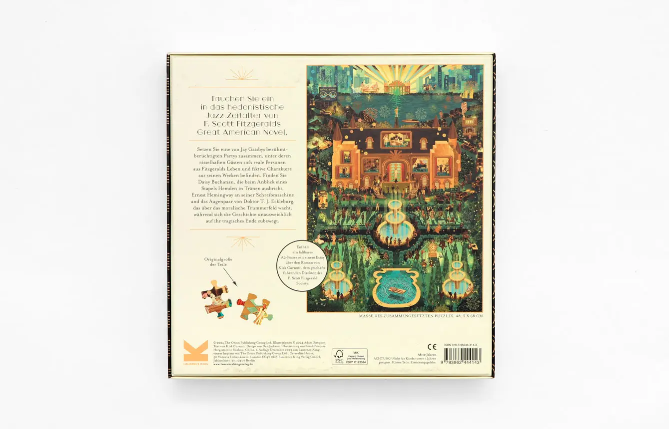 Bild: 9783962444143 | Die Welt des großen Gatsby | Ein 1000-Teile-Puzzle | Kirk Curnutt