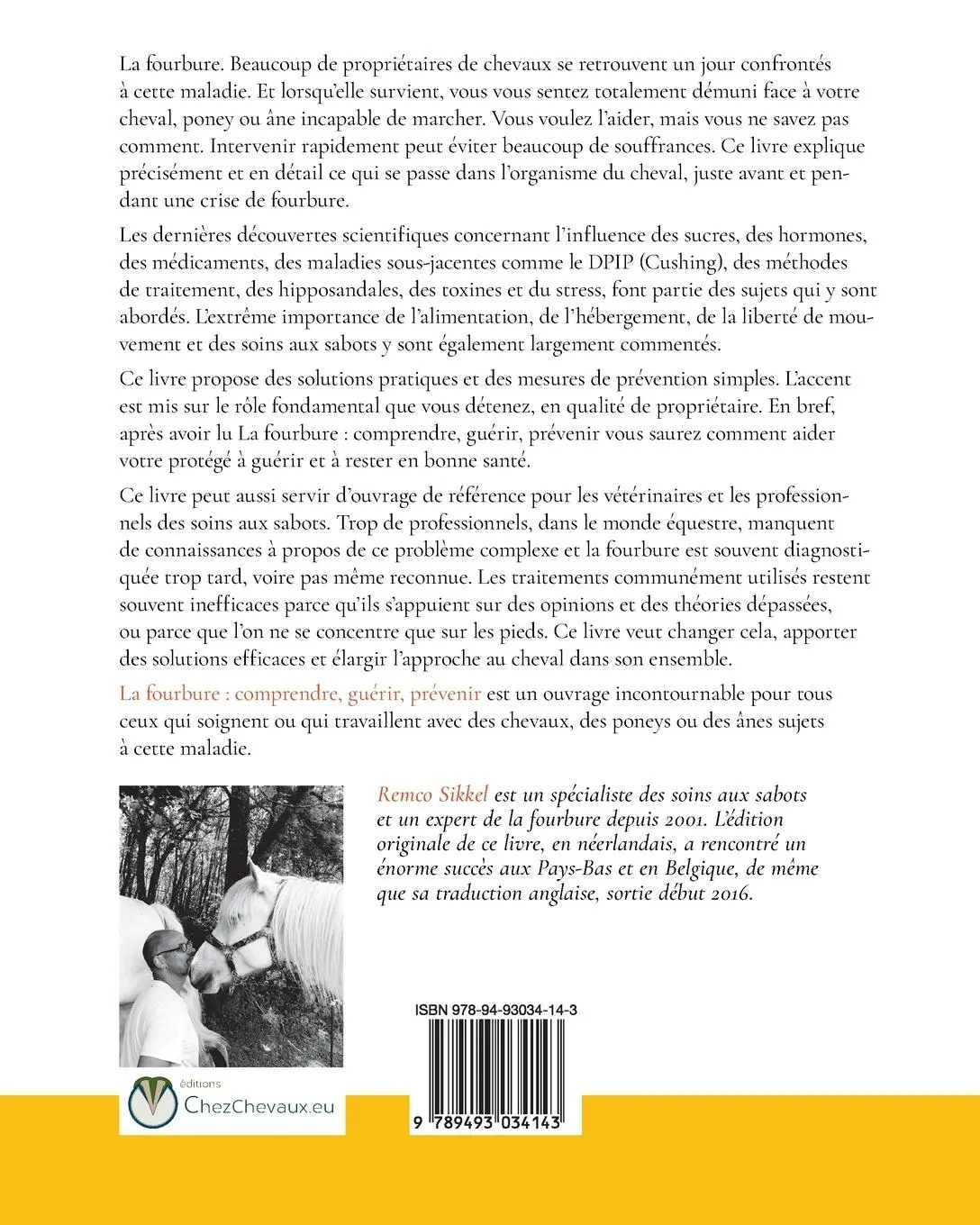 Rückseite: 9789493034143 | La fourbure | comprendre, guérir, prévenir | Remco Sikkel | Buch