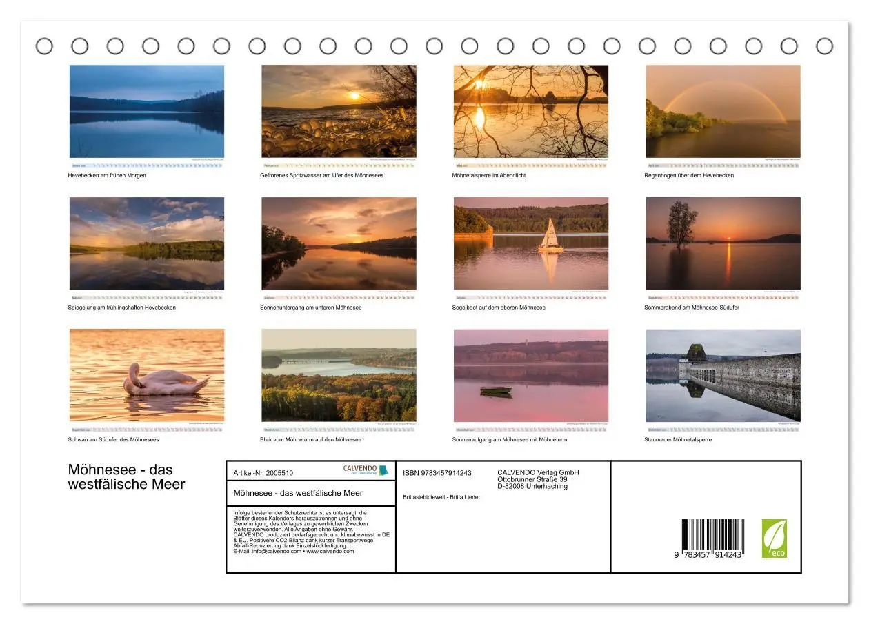 Bild: 9783457914243 | Möhnesee - das westfälische Meer (Tischkalender 2026 DIN A5 quer),...