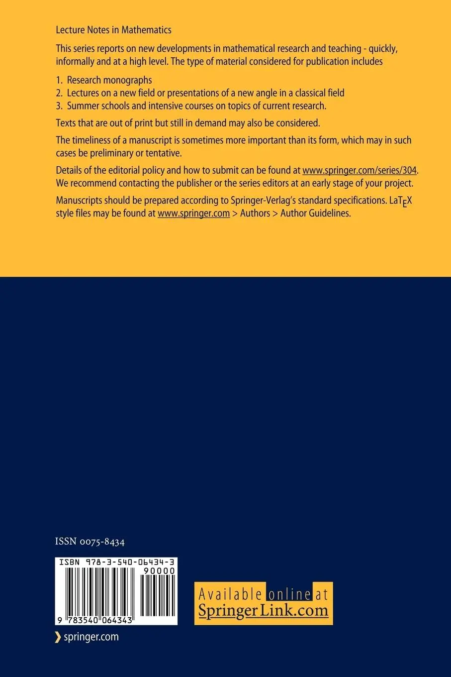 Rückseite: 9783540064343 | Algebraic K-Theory I. Proceedings of the Conference Held at the...