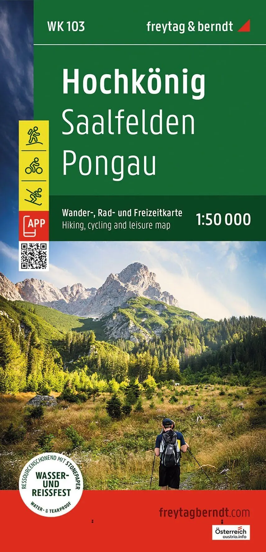 Cover: 9783707924343 | freytag &amp; berndt Wanderkarte WK 103 Hochkönig, Saalfelden - Pongau...