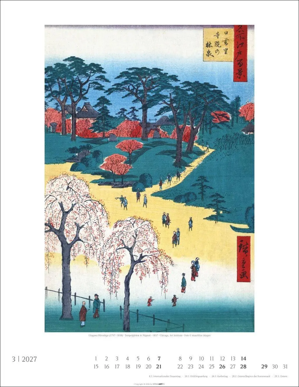 Bild: 9783839904343 | Japan Art Kalender 2027 - Die Kunst des Farbholzsschnitts | Kalender