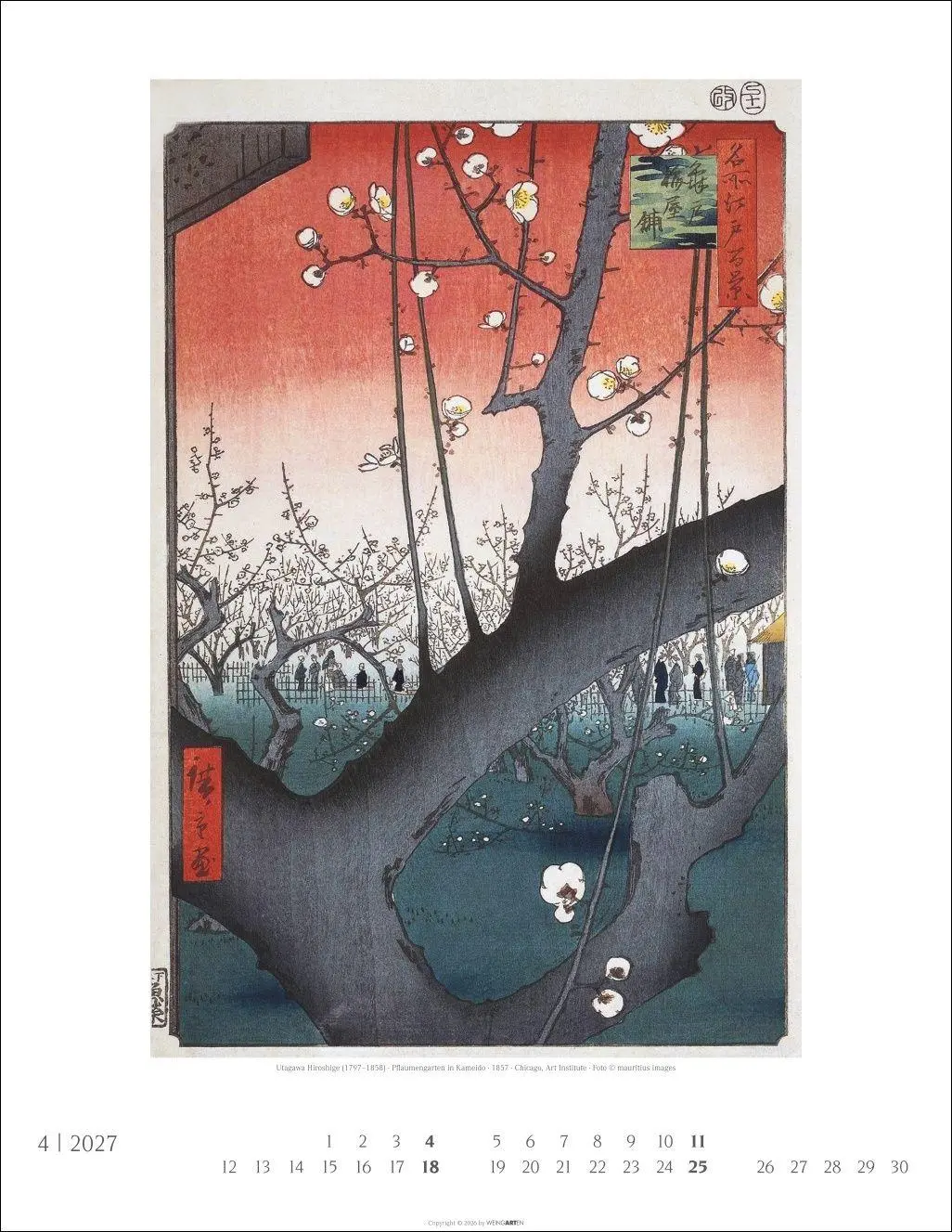 Bild: 9783839904343 | Japan Art Kalender 2027 - Die Kunst des Farbholzsschnitts | Kalender