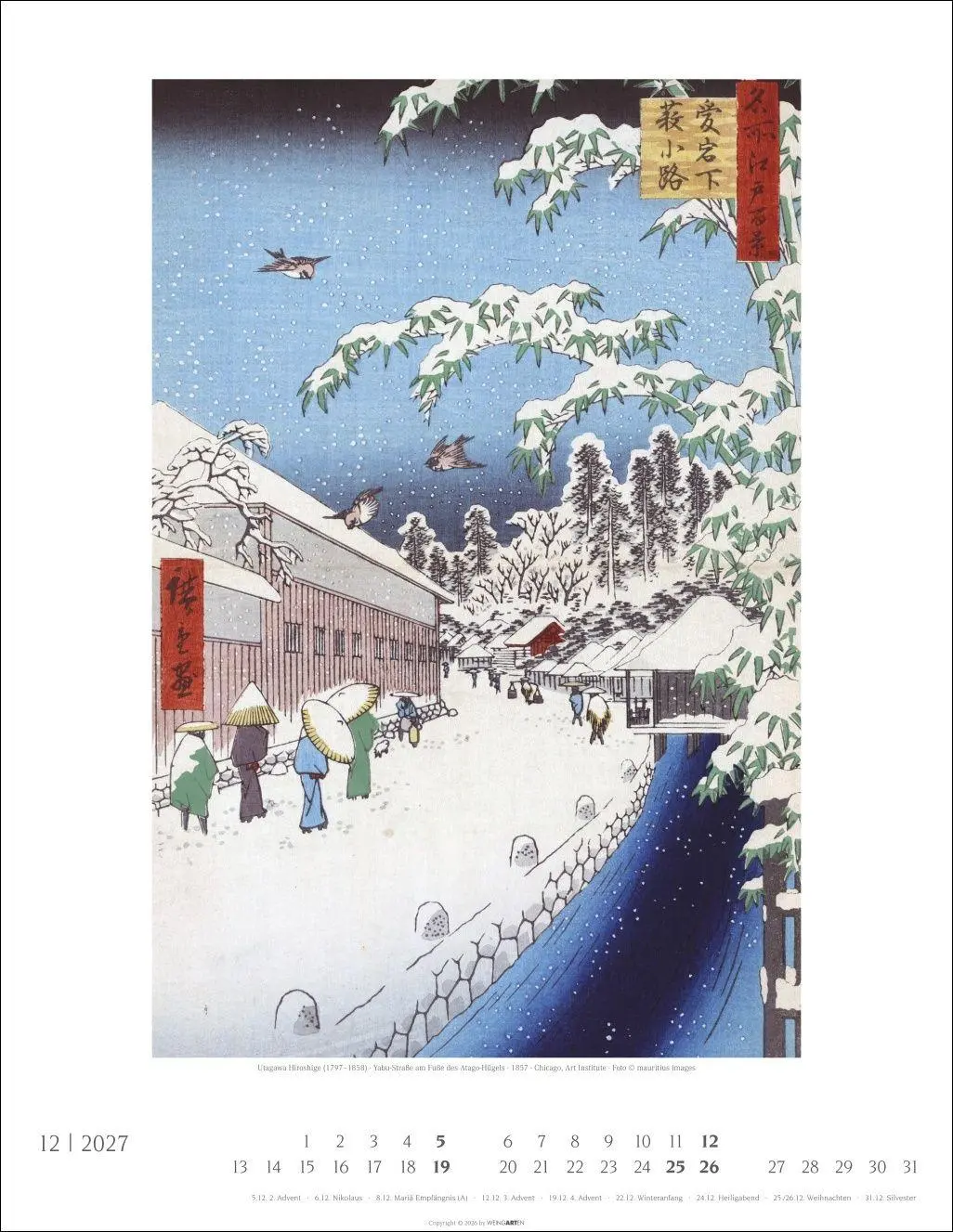 Bild: 9783839904343 | Japan Art Kalender 2027 - Die Kunst des Farbholzsschnitts | Kalender
