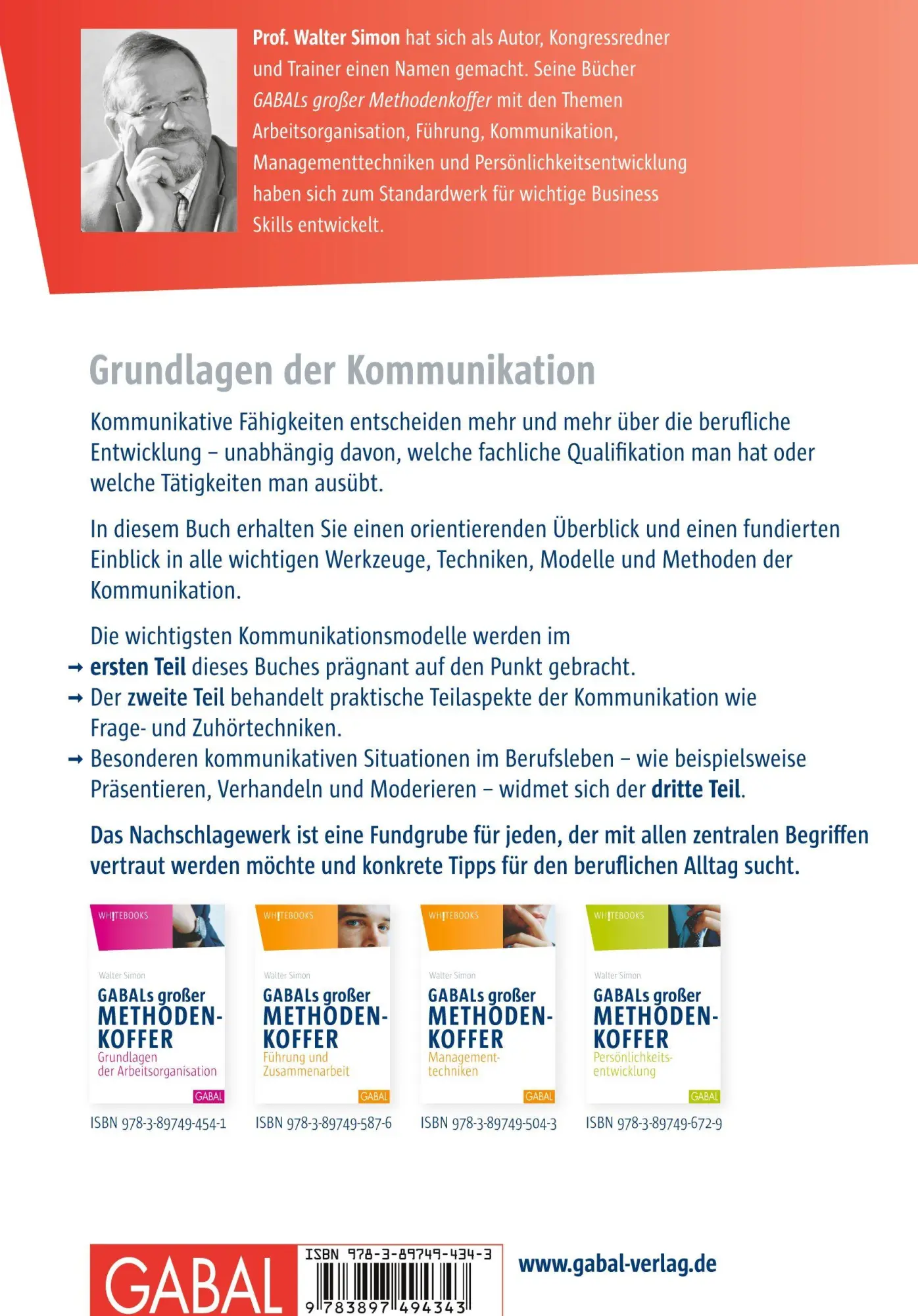 Rückseite: 9783897494343 | GABALs großer Methodenkoffer: Grundlagen der Kommunikation | Simon