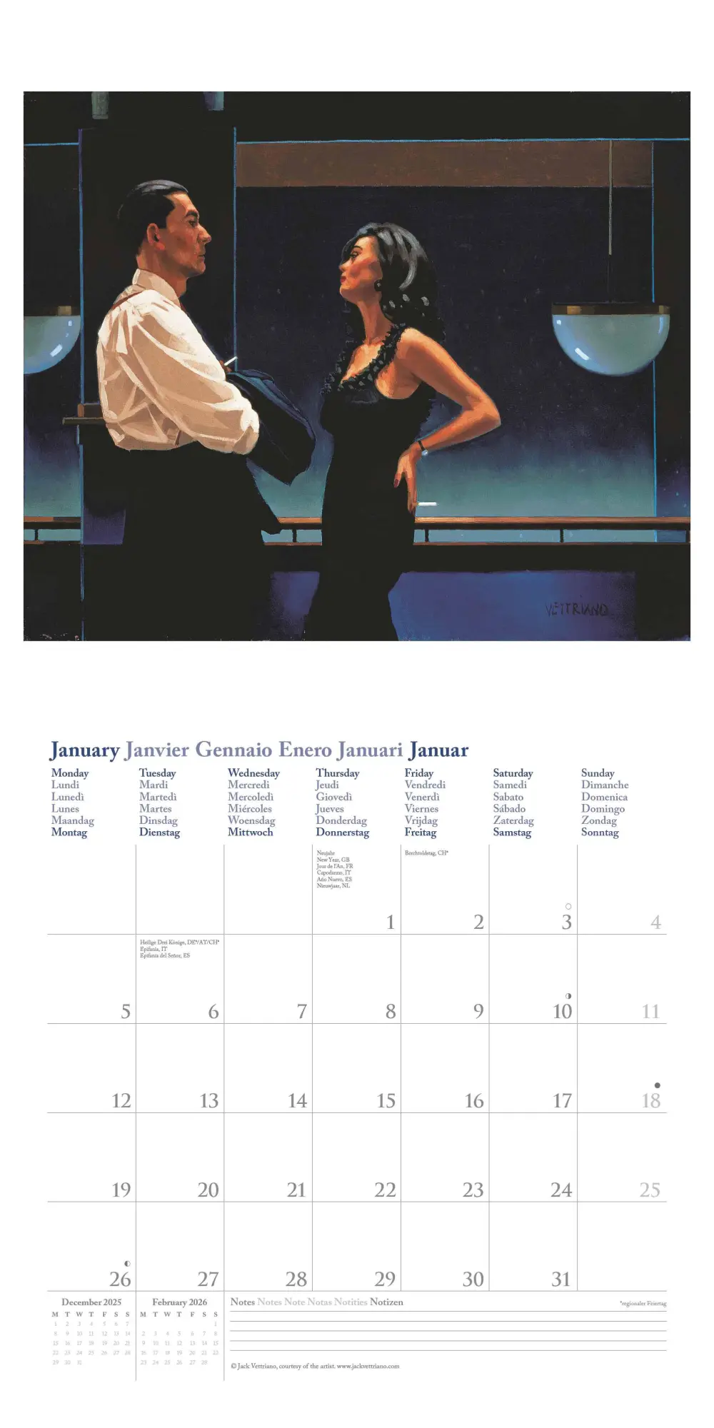 Bild: 4069095004443 | Jack Vettriano 2026 - Wand-Kalender - Broschüren-Kalender - 30x30 -...