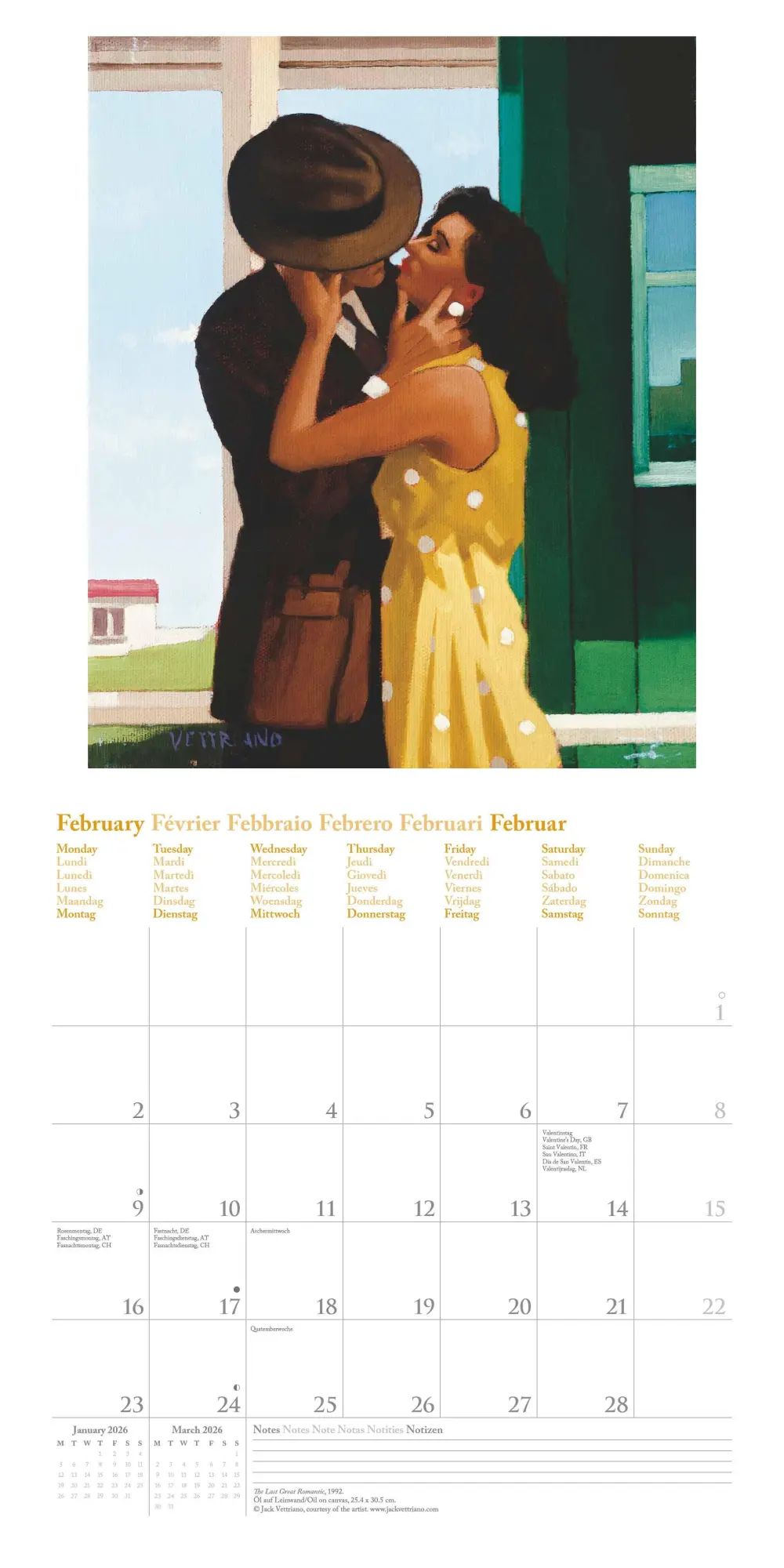 Bild: 4069095004443 | Jack Vettriano 2026 - Wand-Kalender - Broschüren-Kalender - 30x30 -...