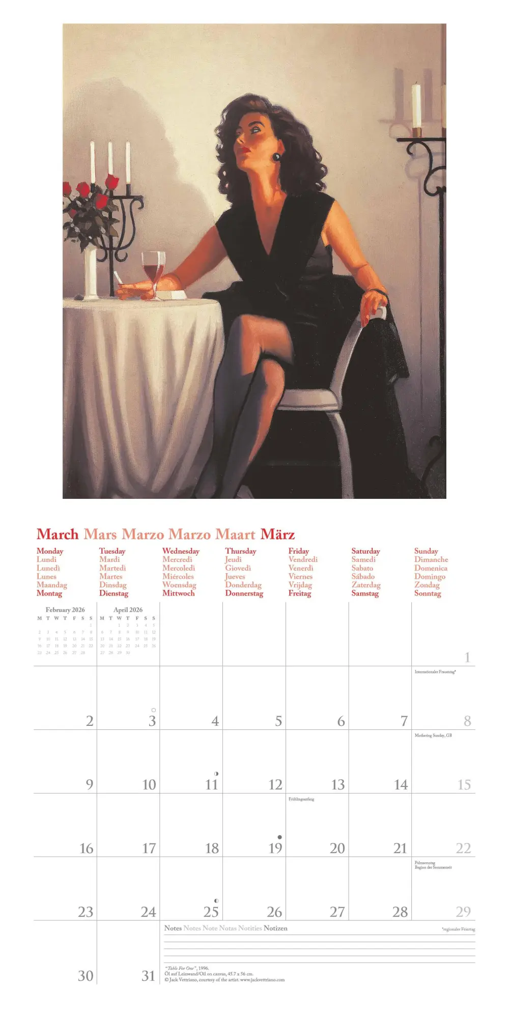 Bild: 4069095004443 | Jack Vettriano 2026 - Wand-Kalender - Broschüren-Kalender - 30x30 -...