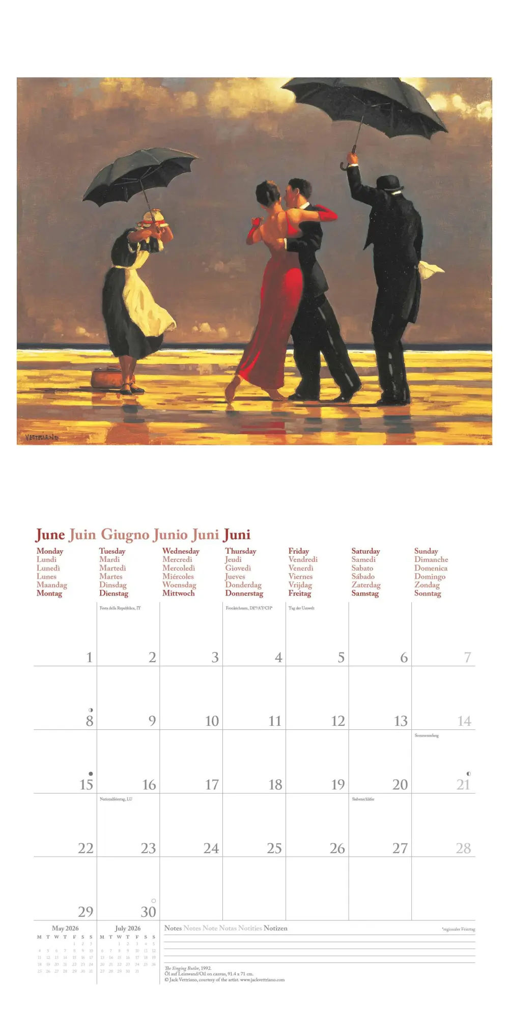 Bild: 4069095004443 | Jack Vettriano 2026 - Wand-Kalender - Broschüren-Kalender - 30x30 -...