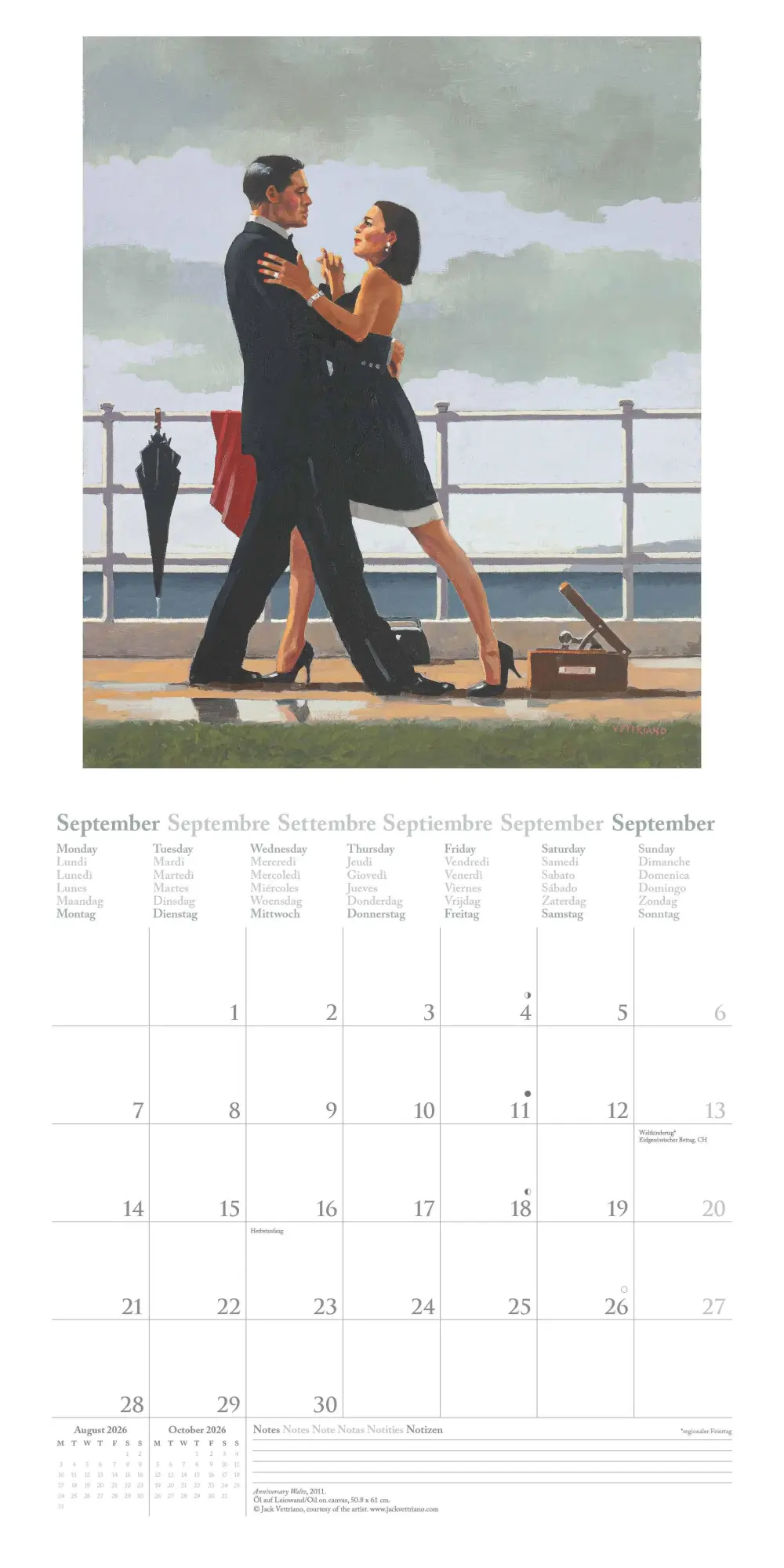 Bild: 4069095004443 | Jack Vettriano 2026 - Wand-Kalender - Broschüren-Kalender - 30x30 -...