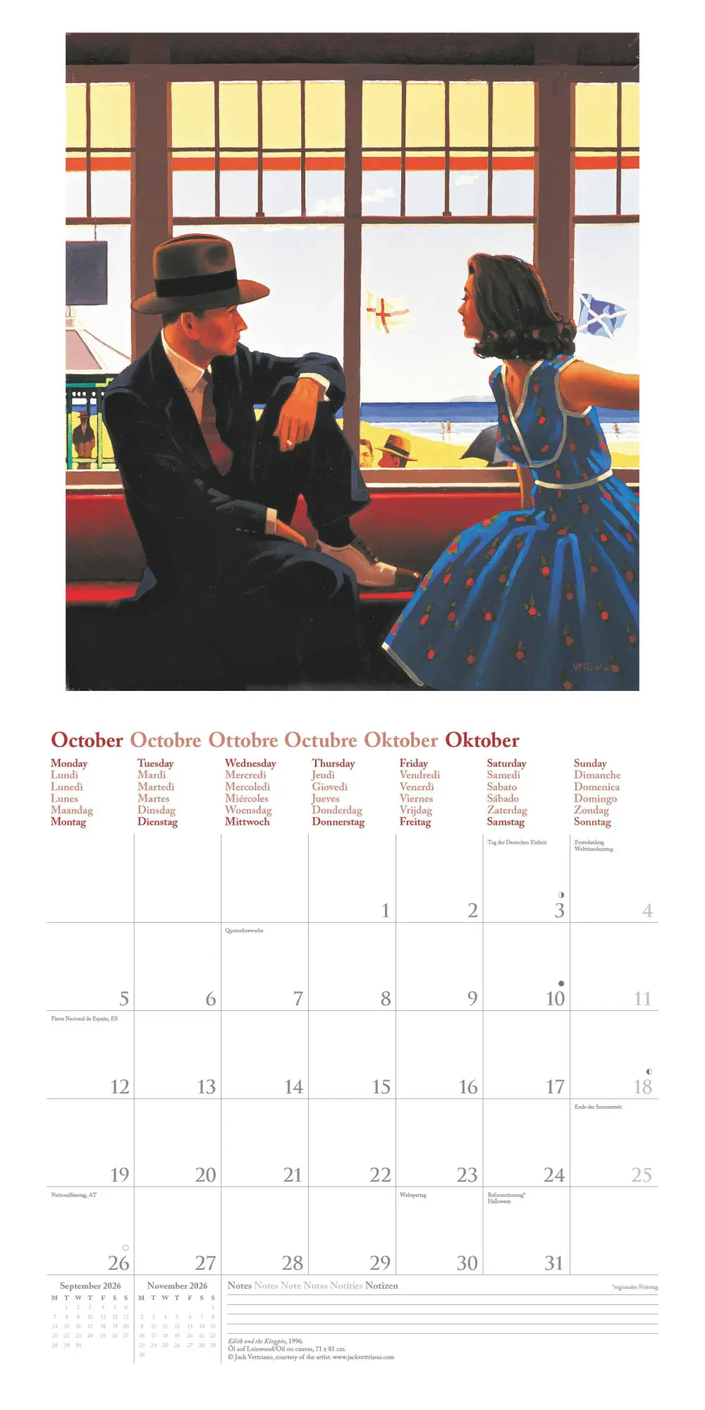 Bild: 4069095004443 | Jack Vettriano 2026 - Wand-Kalender - Broschüren-Kalender - 30x30 -...