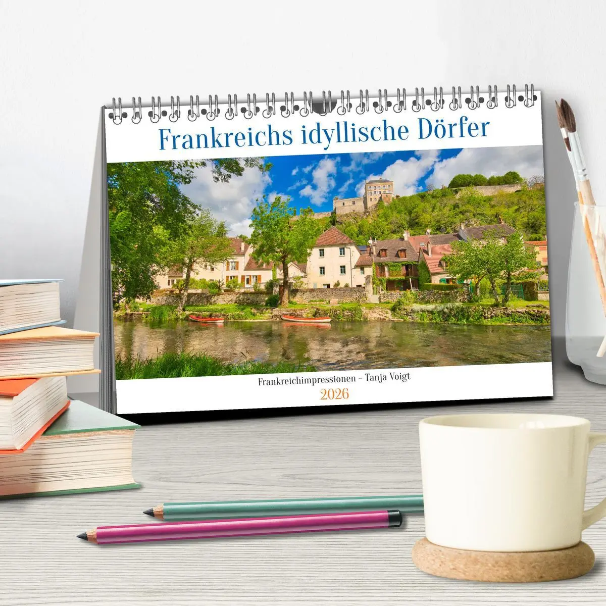 Bild: 9783457434543 | Frankreichs idyllische Dörfer (Tischkalender 2026 DIN A5 quer),...