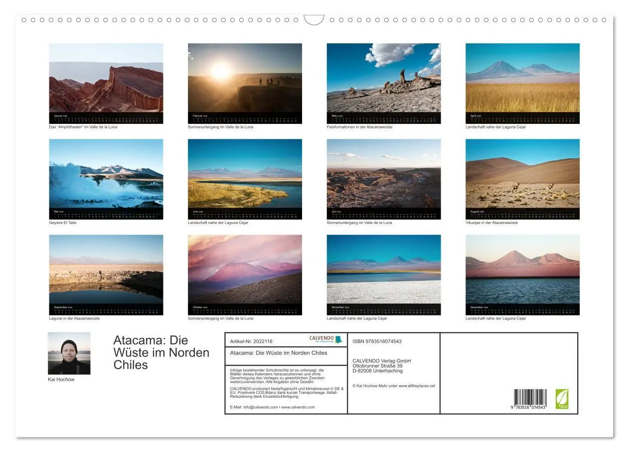 Bild: 9783516074543 | Atacama: Die Wüste im Norden Chiles (Wandkalender 2026 DIN A2...