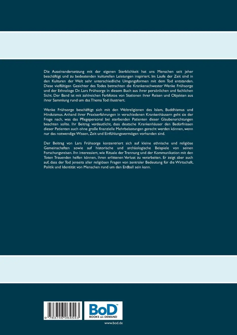 Rückseite: 9783746064543 | Der Tod hat viele Gesichter | Wenke Frühsorge (u. a.) | Taschenbuch