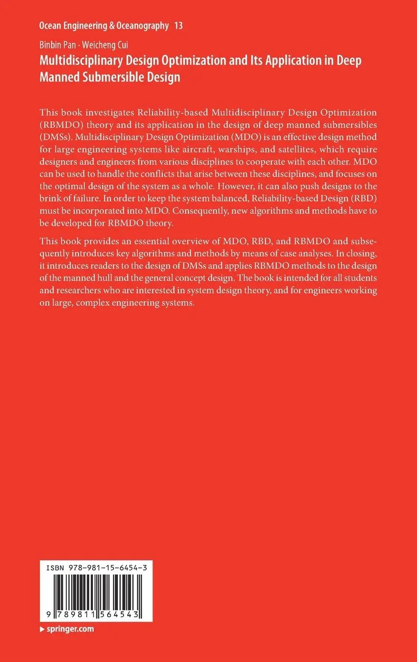 Rückseite: 9789811564543 | Multidisciplinary Design Optimization and Its Application in Deep...
