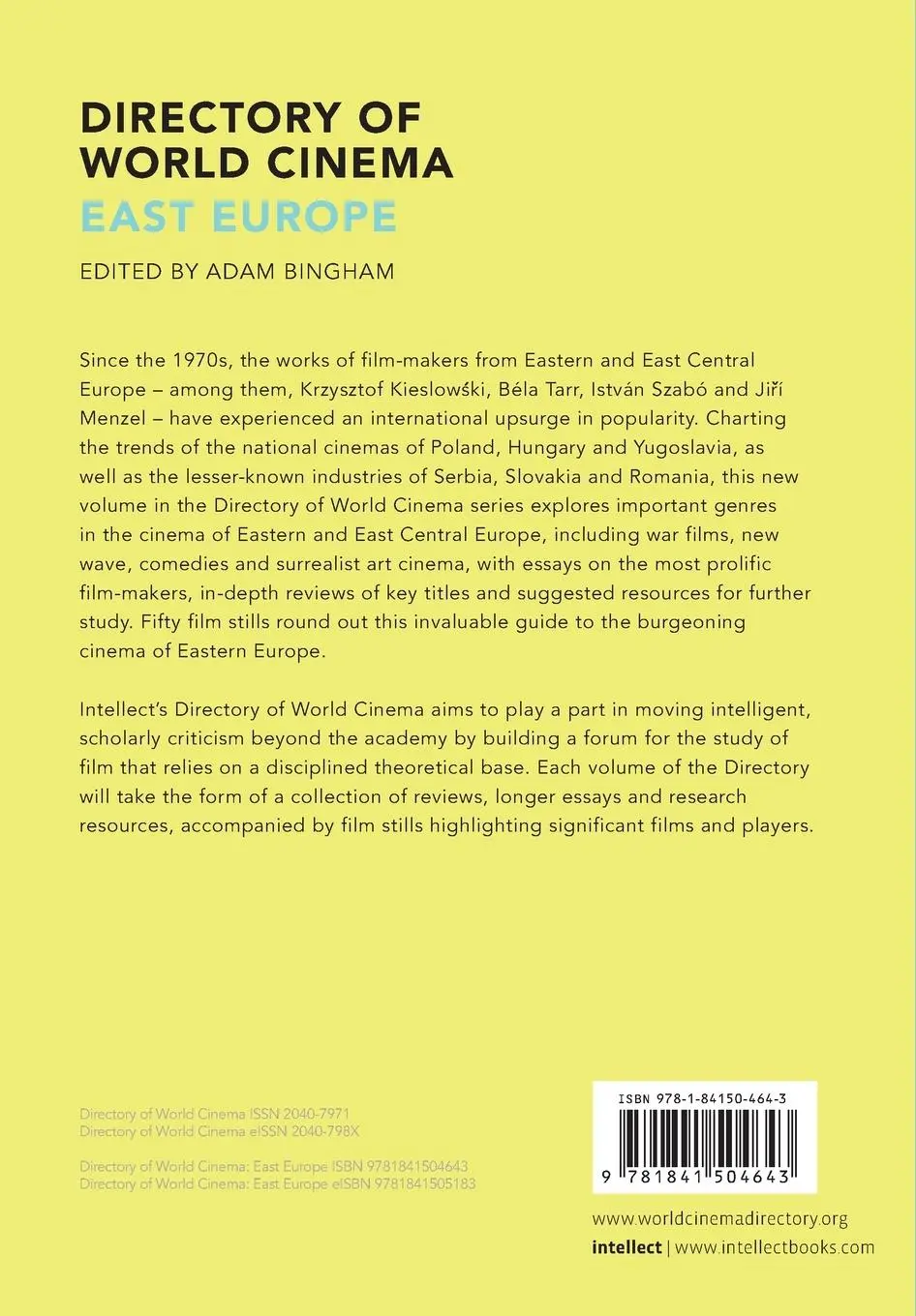 Rückseite: 9781841504643 | Directory of World Cinema | East Europe | Adam Bingham | Taschenbuch