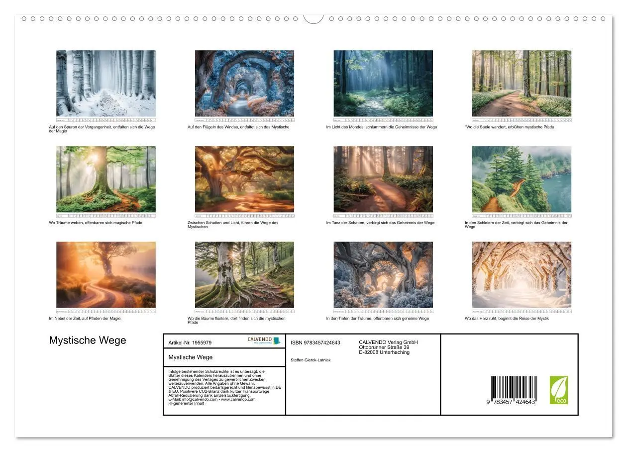 Bild: 9783457424643 | Mystische Wege (hochwertiger Premium Wandkalender 2026 DIN A2...