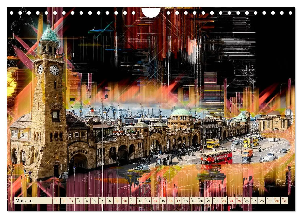 Bild: 9783457804643 | Hamburg abstrakt (Wandkalender 2026 DIN A4 quer), CALVENDO...