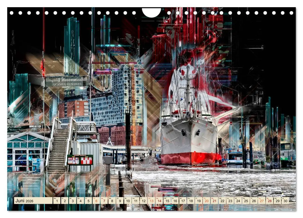 Bild: 9783457804643 | Hamburg abstrakt (Wandkalender 2026 DIN A4 quer), CALVENDO...