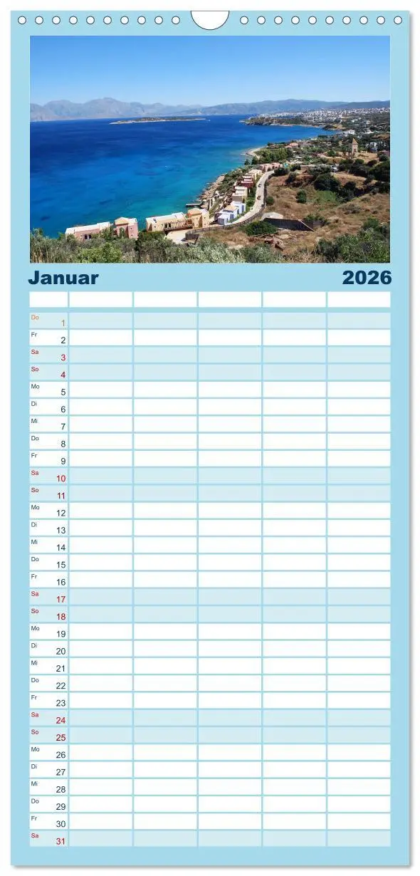Bild: 9783516514643 | Familienplaner 2026 - Griechenland - Insel Kreta mit 5 Spalten...